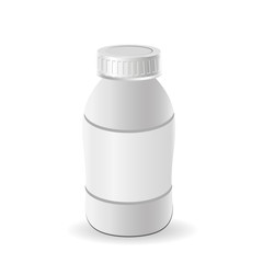 Medicine pill bottle on a white background.