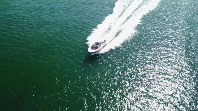 Drone footage Chasing Boat