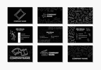 Vector set of creative business cards