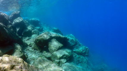Naklejka na ściany i meble natural underwater background 