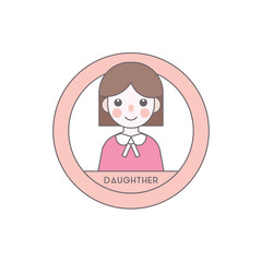 Daughter Character Vector Illustration