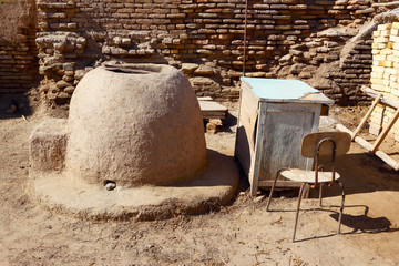 Tandoor is a traditional Central Asian oven for baking bread.Uzbekistan.