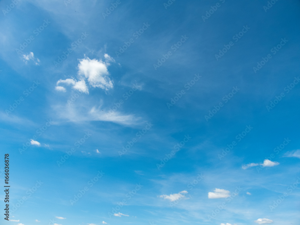 Wall mural White cloud in the blue sky