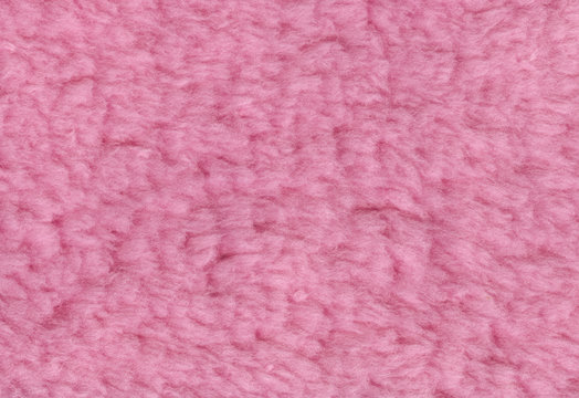 Pink double sided terry towelling fabric texture background. High resolution