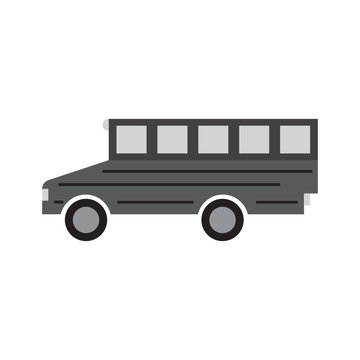 school bus flat icon vector illustration design