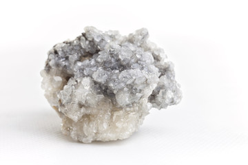 Flluorite on white background.