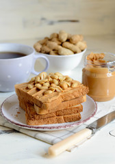 peanut butter on toasted bread