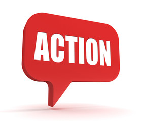 action concept 3d illustration