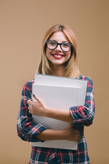 Woman with books