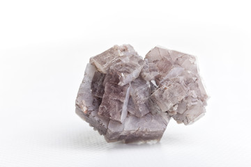 Aragonite on white background.