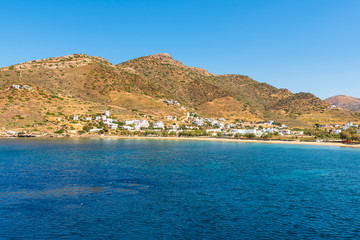 Fototapeta na wymiar Famous for the wonderful beaches island of Ios. Cyclades, Greece.