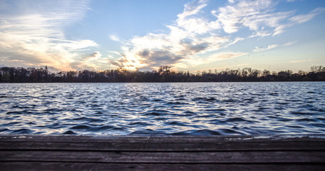 Hannover Maschsee Steg Sonnenuntergang 