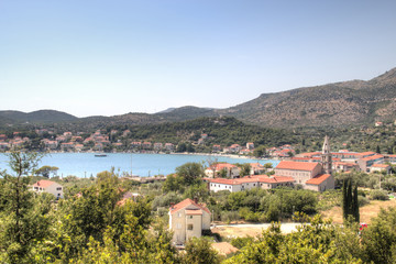 Fototapeta na wymiar View over the historical city Cavtat in Criatia 