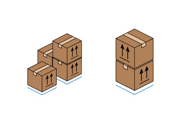 Cardboard box isolated on white background