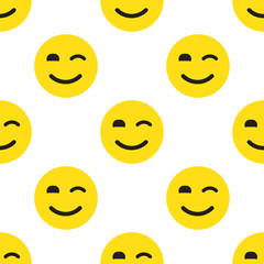 Smile Face Seamless Pattern