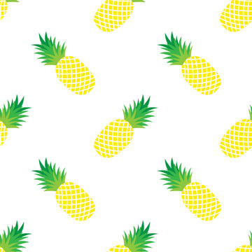 Seamless Pattern with Pineapples