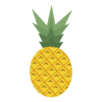 pineapple on the white