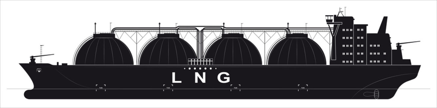 black lng tanker ship silhouette clip art preview