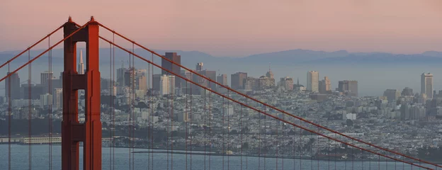 Poster Golden Gate Bridge at Sunset, San Francisco, California © Enrique