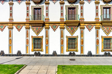 Decorated windows on the streets of Cordoba, Spain, Europe