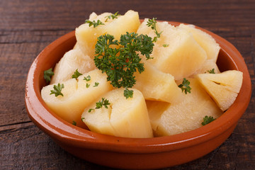Manihot esculenta (cassava, yuca, manioc, mandioca, Brazilian arrowroot)