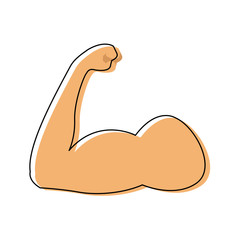 strong power muscle arm biceps icon