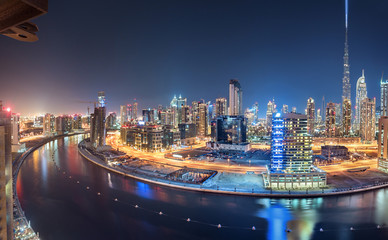 Dubai Panoramic View From Top at night