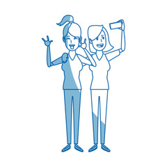 beautiful happy hugging two girls casual clothes