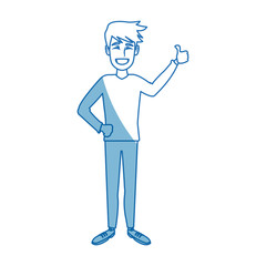 young man standing gesturing character person image