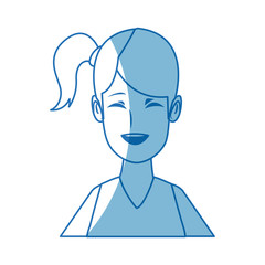 portrait young female cartoon hair style