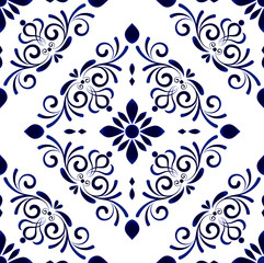 Fototapeta na wymiar floral tile pattern