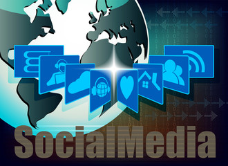 blue background with globe