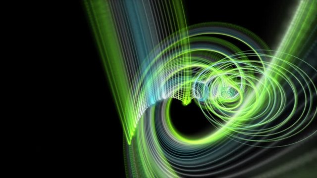 Fantastic eco animation with particle stripe object in slow motion, 4096x2304 loop 4K