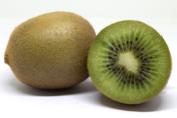 kiwi fruit isolated on white background 