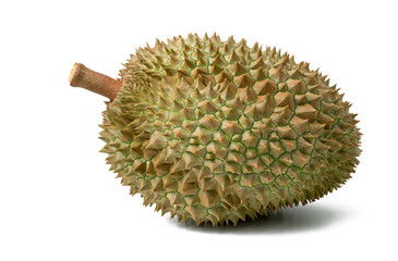 durian king of fruit isolated on white