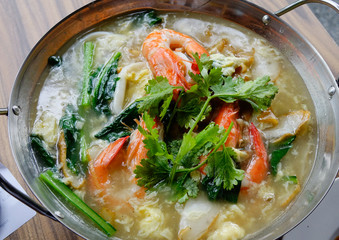 Noodle with seafood, Asian cuisine 