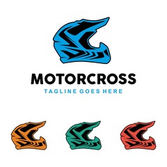 unique motocross illustration logo