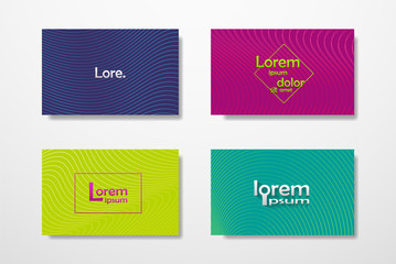 Abstract template collection. Vector set.