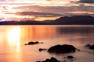 Obrazy na Plexi  Zachód słońca na wyspie Quadra