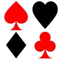 Card suits on the contrary