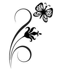 Decorative floral corner ornament