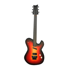 Fototapeta na wymiar 3D Electric Guitar 