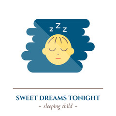 Vector flat sleep icon.