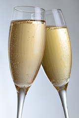 Elegant champagne glasses