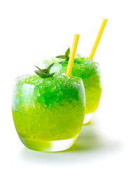 Cocktail alcoholic mojito from ice