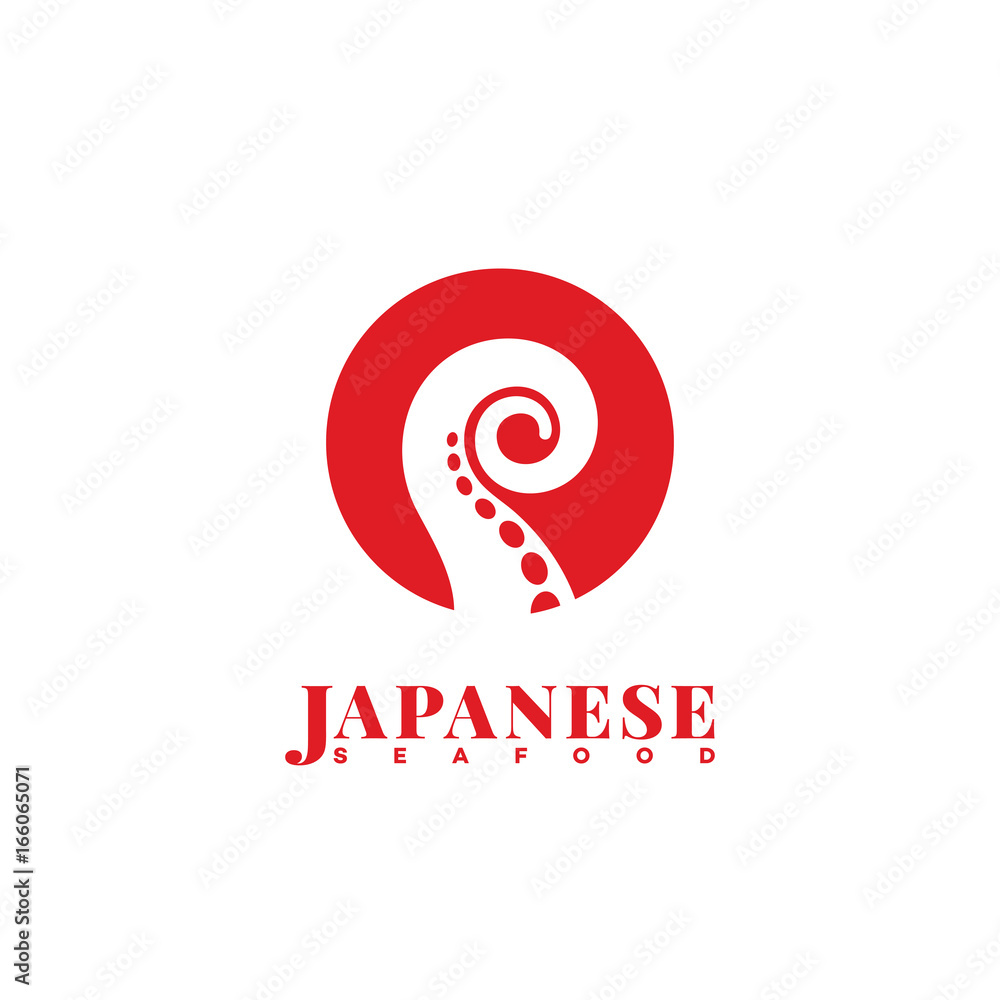 Sticker Japanese seafood logo