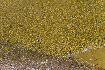 Soft wave of the sea on sandy beach