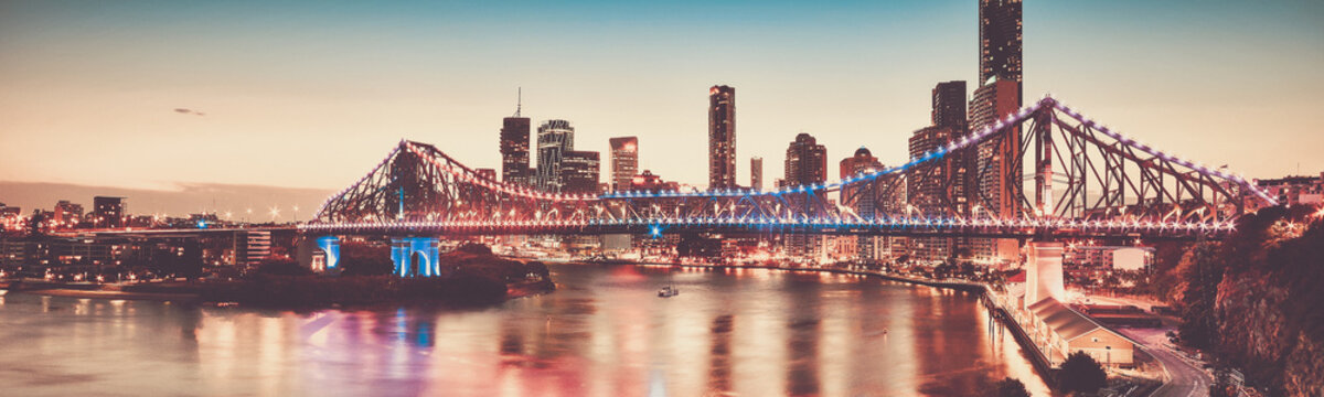 Iconic Story Bridge in Brisbane, Queensland, Australia.