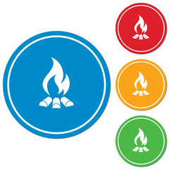 Campfire silhouette icon