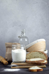 ingredients for baking bread